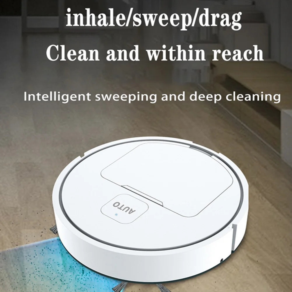 3-in-1 Robot Vacuum Cleaner USB Rechargeable 1000Pa Suction Robotic