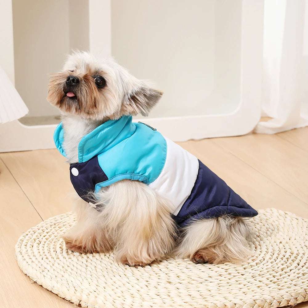 Pet Dog Hiking Jacket With R-ing Warm Dog Clothes Windproof Outdoor