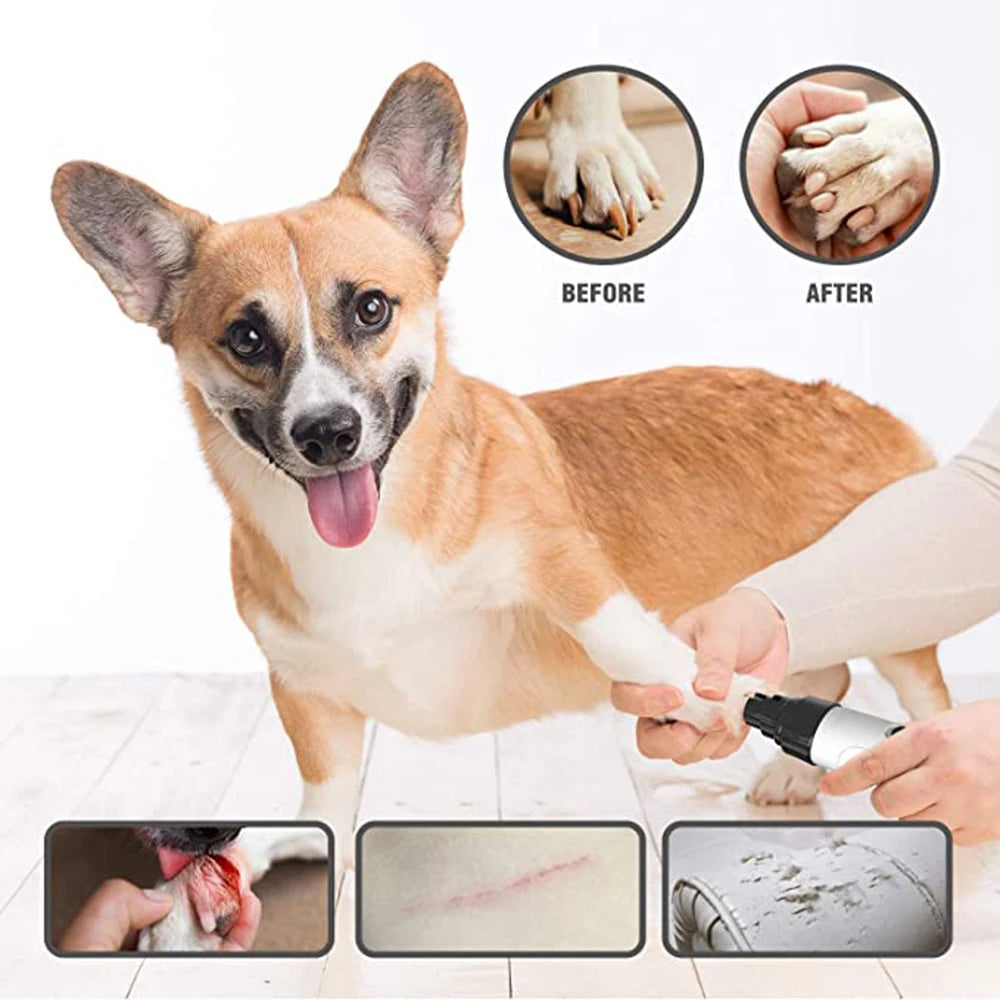 Electric Pet Nail Clipper USB Charging Dog Nail Grinder Portable Puppy