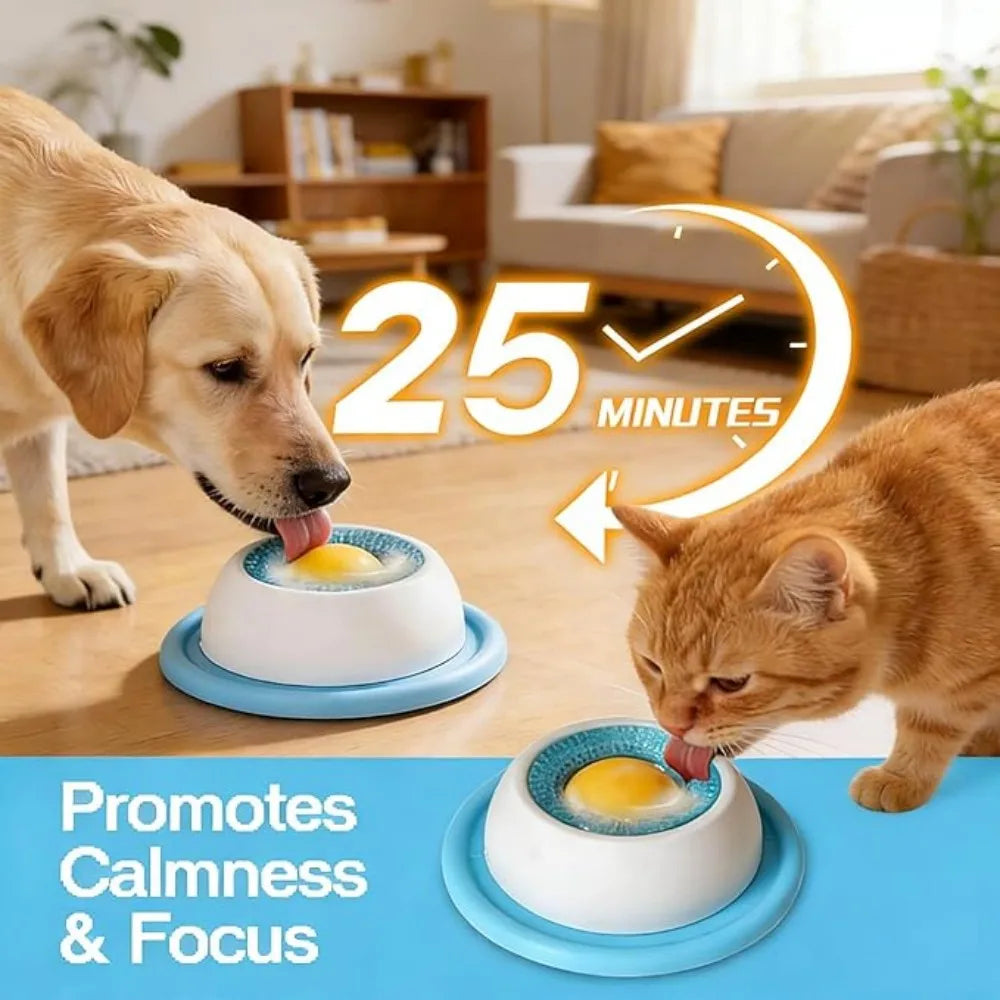 Dog/cat licking bowl, pet licking toy slow food bowl, non-slip licking