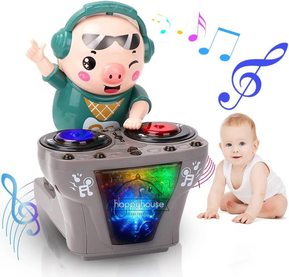 Electronic DJ Light Music Dancing Pig Toy Musical Toys Cute Swing