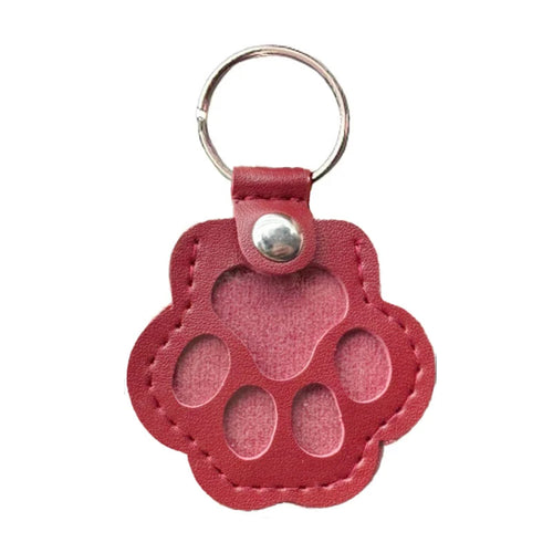 Pet Hair Memorial Keychain PU Leather Keepsake Locket for Cat Dog Fur