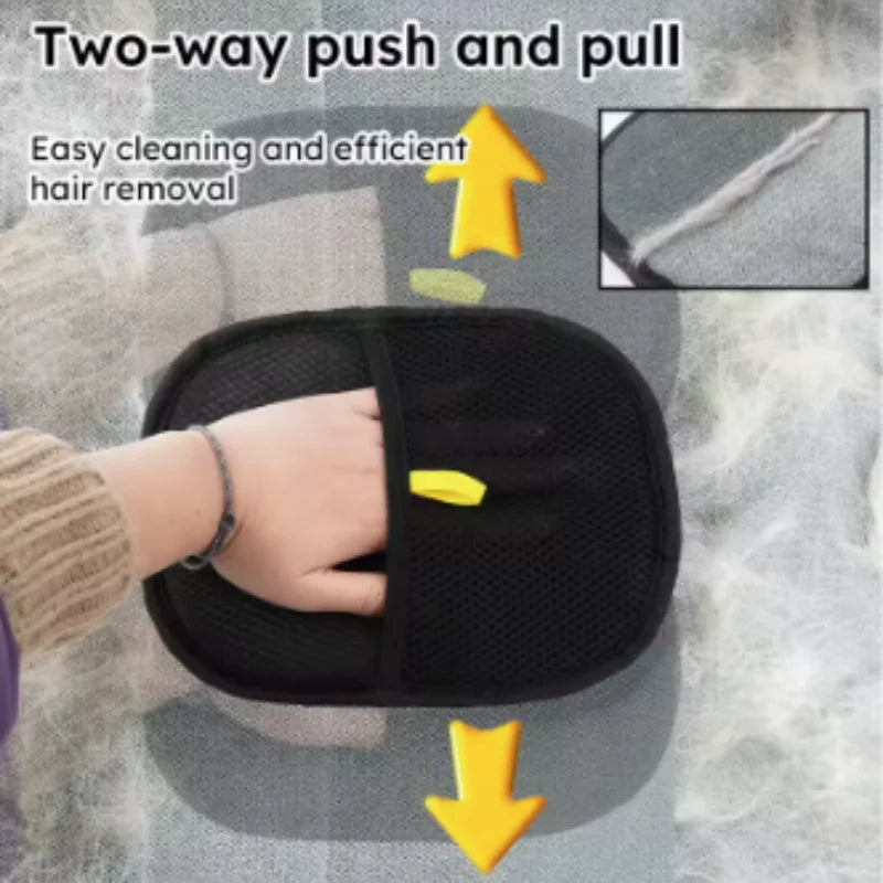 Double-Sided Pet Hair Remover Brush Glove Deshedding Brush for Dog Cat