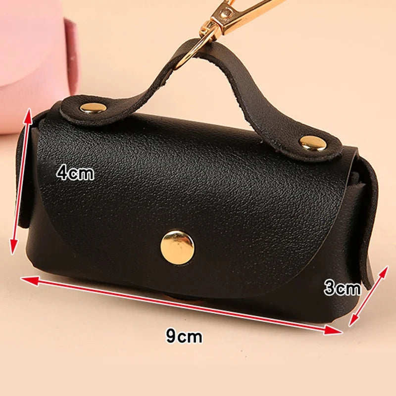 Portable Dog Poop Bag Organizer Stylish Pet Bag Holder Leather Pet