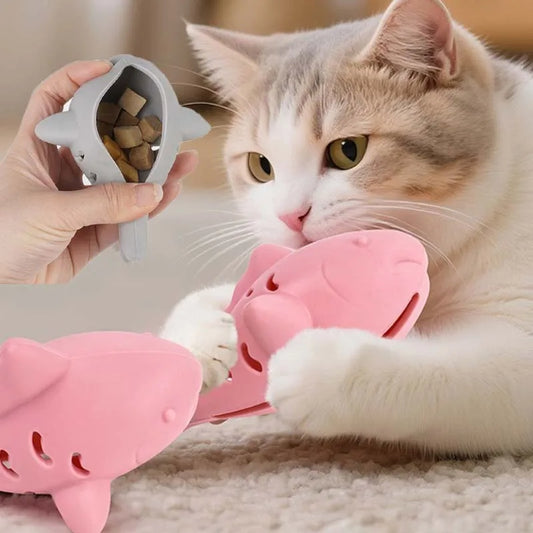 Cat Interactive Chew Toy Pet Food Leakage Simulated Fish