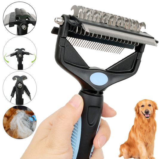 3 In 1 Pet Deshedding Brush Dog Hair Remover Pet Fur Knot Cutter Puppy