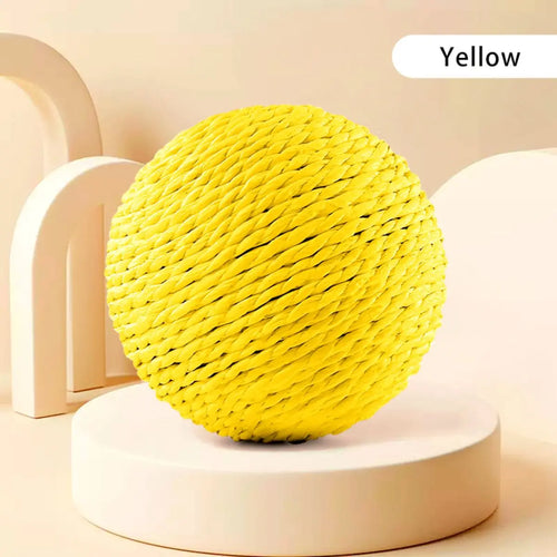 10CM Interactive Sisal Cat Scratching Ball Toy For Kitten Teeth