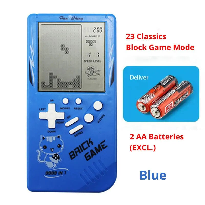 Classic Electronic Game Retro Puzzle Toy Blue Large Screen Handheld
