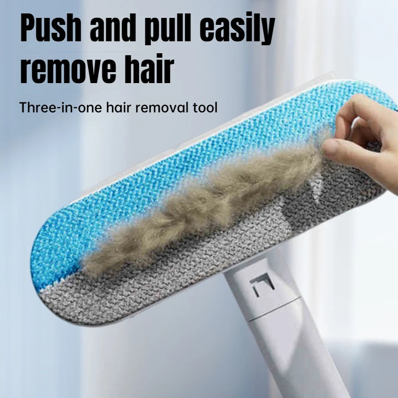Long Handle Pet Hair Remover Brush Static Cat Hair Cleaner for Carpets