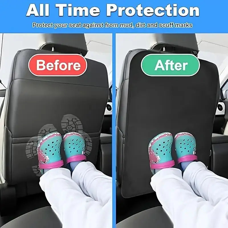 Universal Car Seat Kick Mat Protector 2PCS Waterproof Backseat Cover