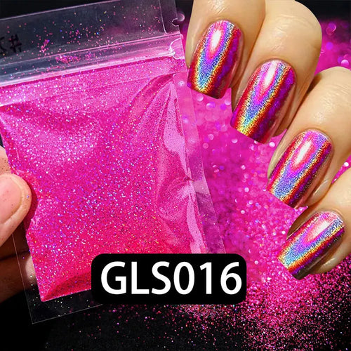 Laser Holographic Rainbow Nail Glitter 0.2MM Sparkly Nails Glitter