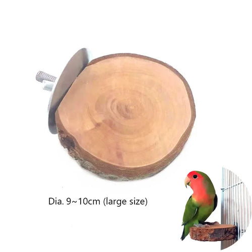 Natural Wood Pet Parrot Raw Wood Fork Tree Branch Stand Rack Squirrel