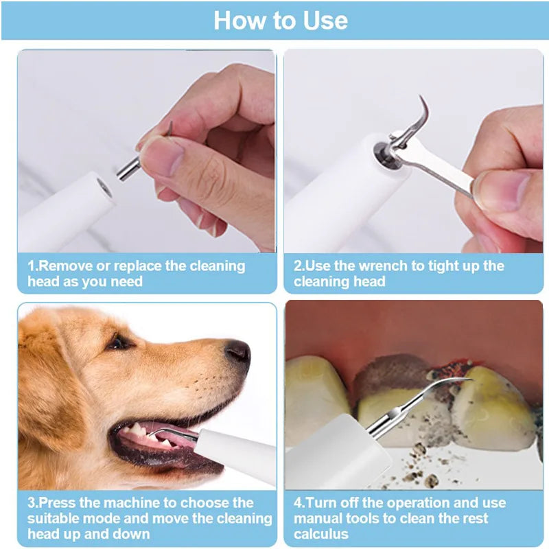 Dog Tooth Calculus Device Ultrasonic Toothbrush Electric Pet Tooth