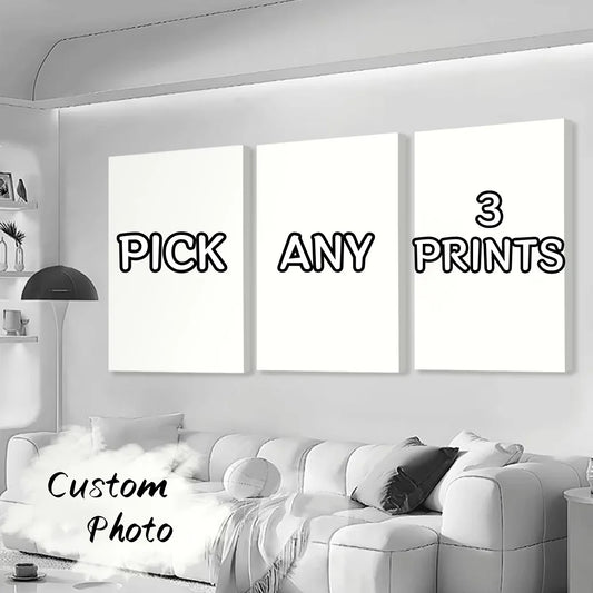 3pcs/set Custom Canvas Printing Personalized Photo Suitable for Family