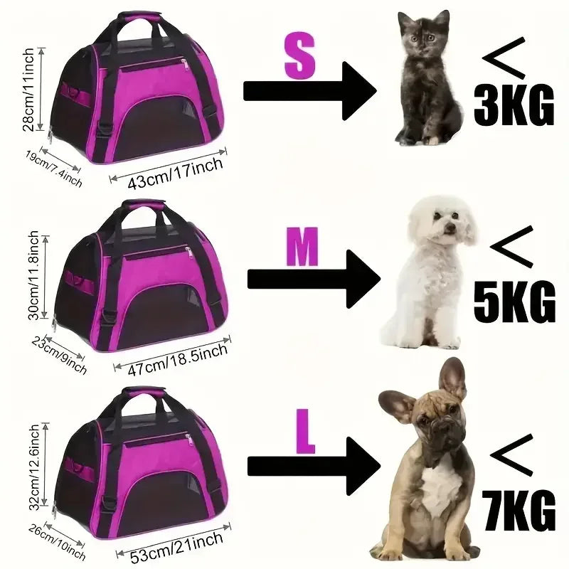 Cat Bags Portable Dog Carrier Bag Mesh Breathable Carrier Bags for