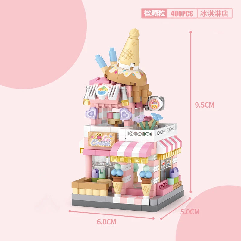 NEW Panda Pet Coffee Ice Cream Flower Shop Store Street View Food
