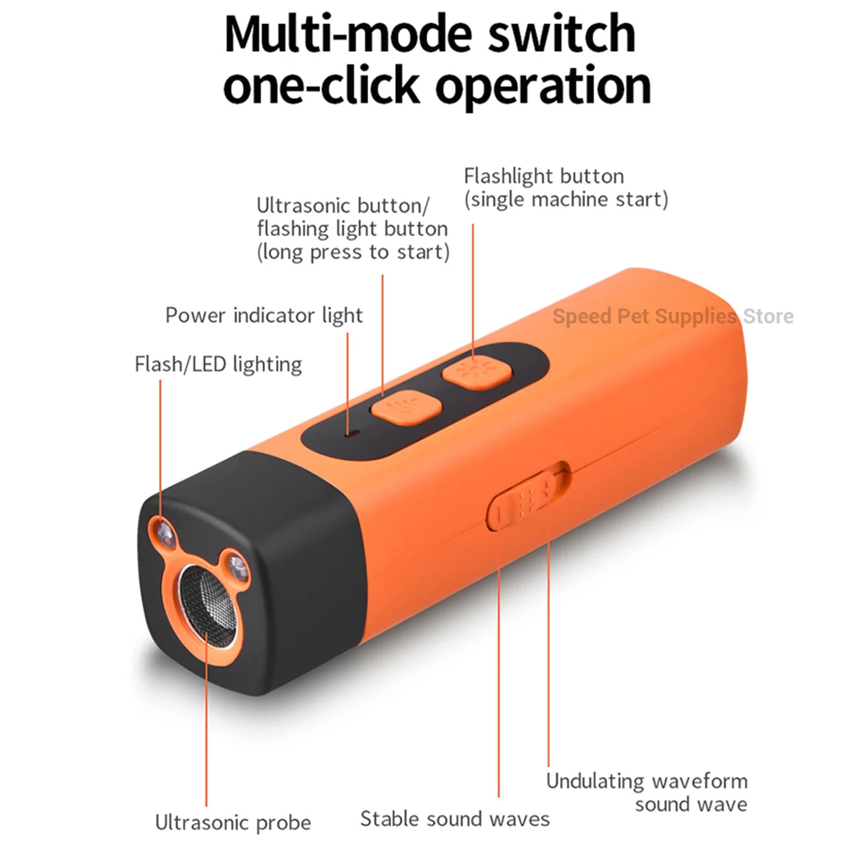 Ultrasonic stray dog repellent pet dog training device rechargeable