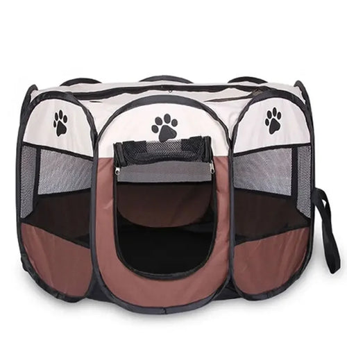 Portable Foldable Pet Tent Kennel Octagonal Fence Puppy Shelter Easy
