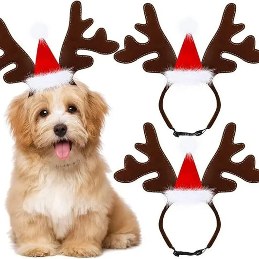Christmas Decoration Pet Headwear Party Dress Up Antlers Hair Hoops