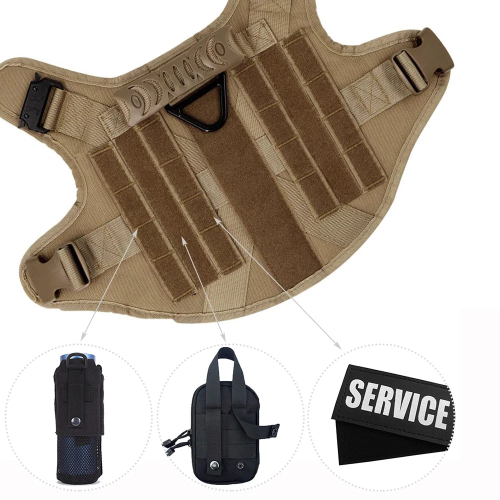 Military Large Dog Harness Pet German Shepherd Malinois Training Vest
