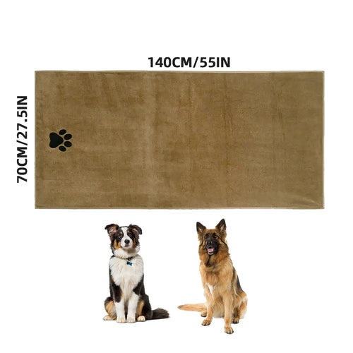 3 Size Options Microfiber Pet Bath Towel Embroidered Super Soft