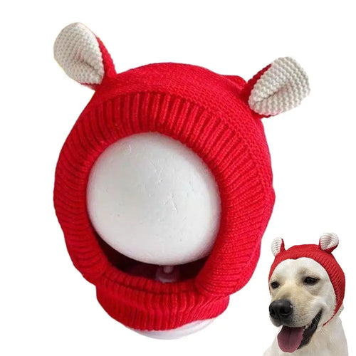 New Quiet Dog Ear Muffs Noise Protection Pet Ears Covers Knitted Hat
