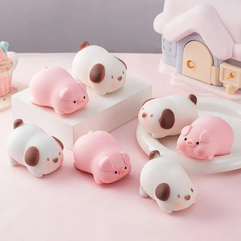 Funny Pulling Pets Squishy Toy Puppy Piggy Stretchy Animal Stress