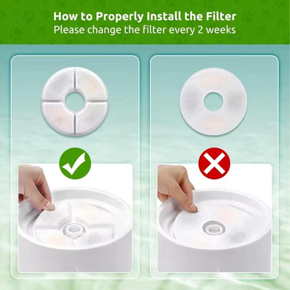 Replacement Activated Carbon Filter set 8/12pcs for Cat Water Drinking