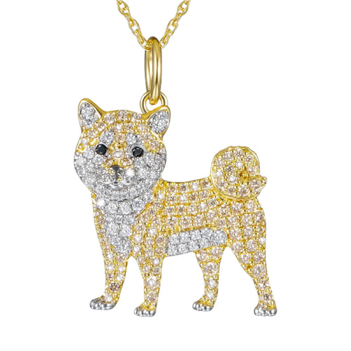 Exquisite Cute Beagle Pendant Necklace for Women Elegant Pet Puppy