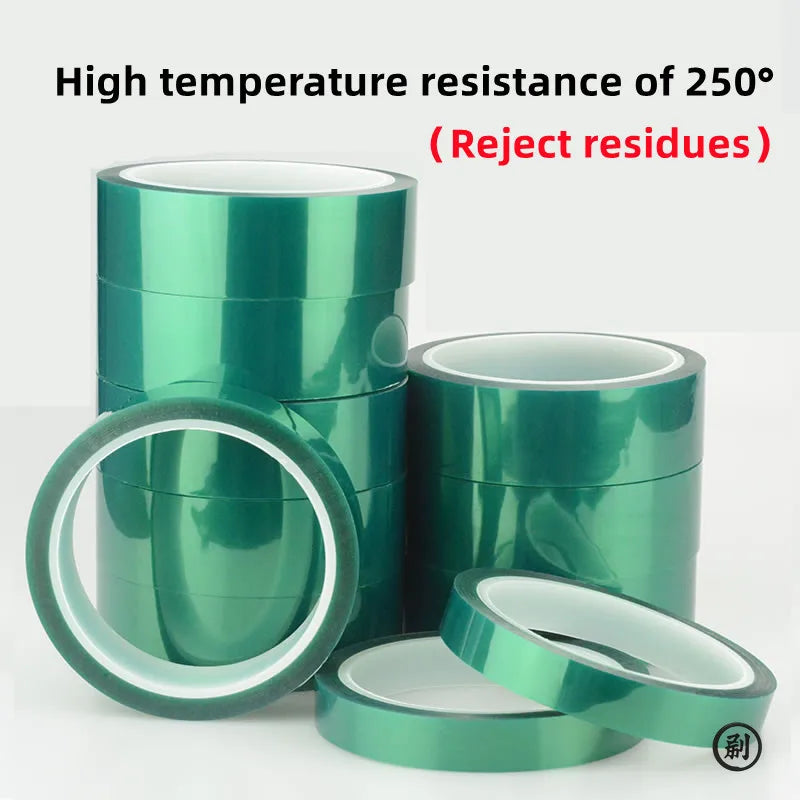 Green Polyester Hi-Temp Masking Tape PET Tape With Silicone Adhesive,