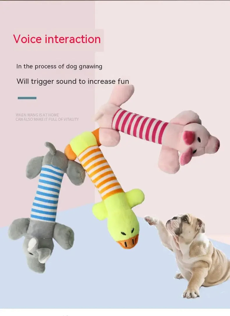 Best Pet Supplies Dog Toy Cute No Stuffing Duck with Soft Squeaker Fun