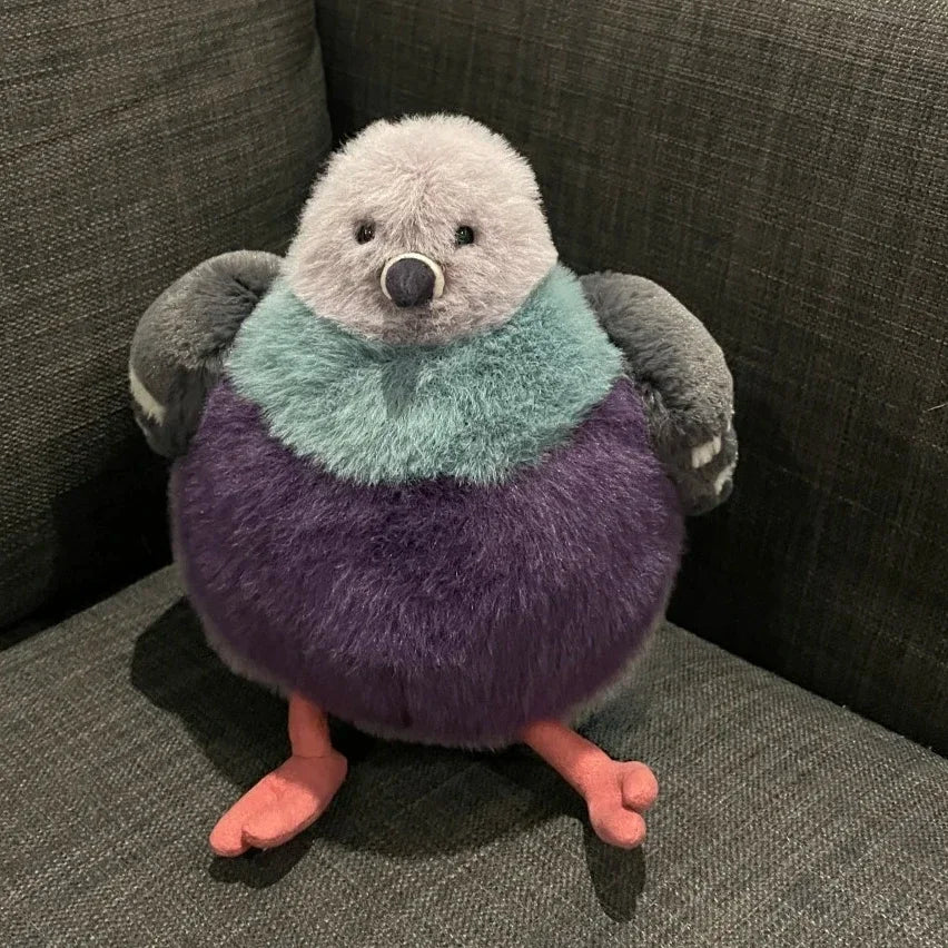 23cm Fat Pigeon Plush Toy Cartoon Fluffy Bird Doll Xmas Gift Doll Pet