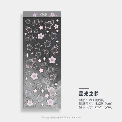 Stars Decal Stickers Scrapbooking Stationery Hearts Stickers PET