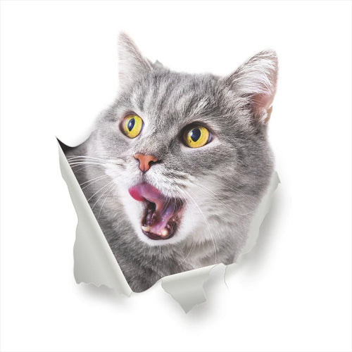 Vivid 3d Hole Funny Cat Dog Toilet Stickers Diy Wc Washroom Home