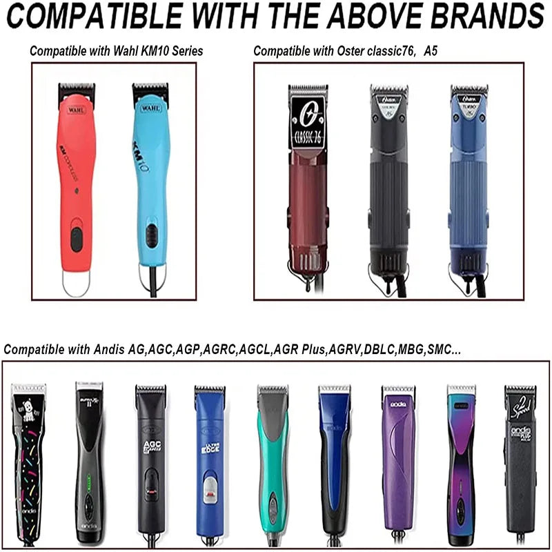 Replacement Detachable Pet Dog Clipper Ceramic Blades Set Compatible