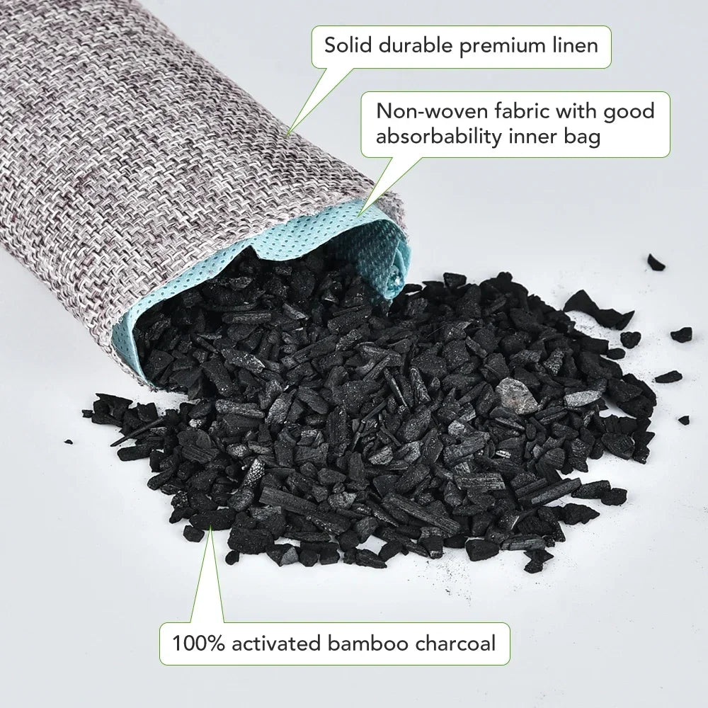 10pcs Bamboo Charcoal Bags Air Purification Activated Charcoal Bags