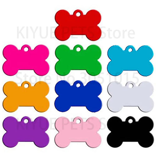 Wholesale 20Pcs Classic Bone Dog ID Tag Pet Tags Custom Anti-Lost