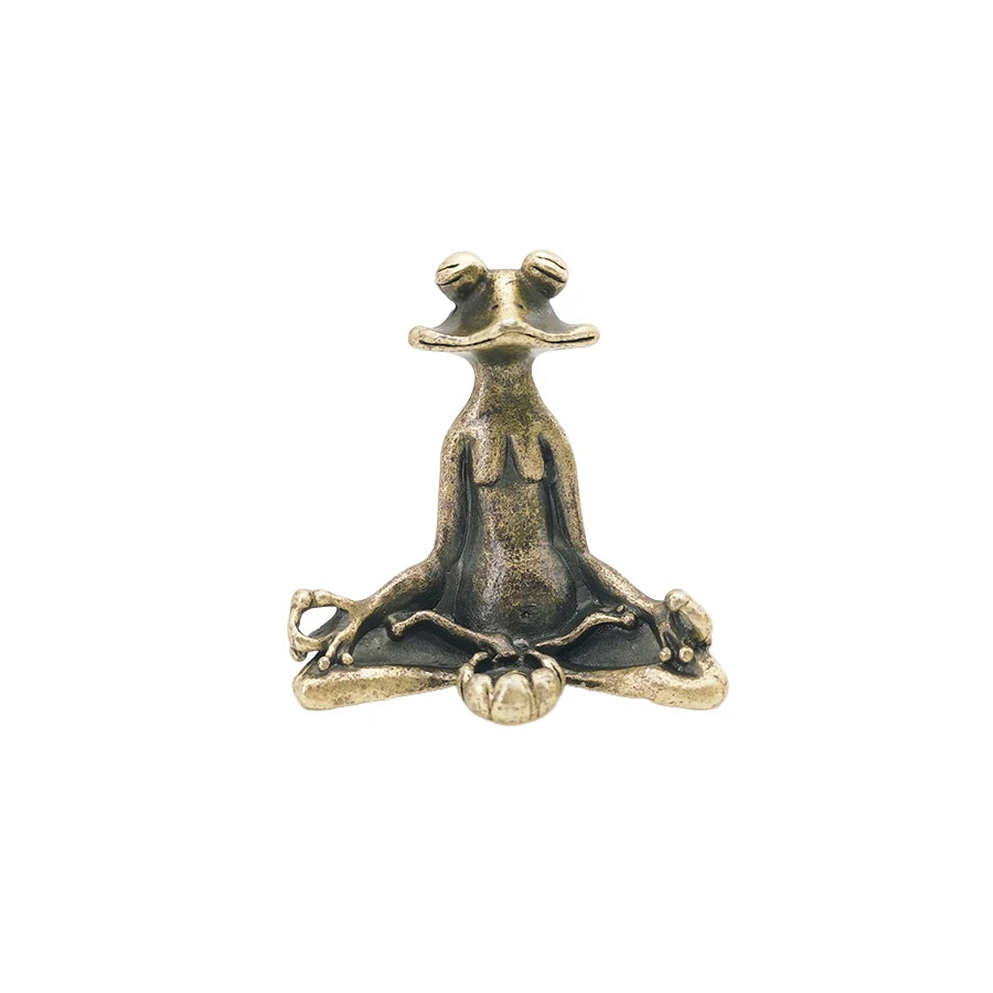 Retro Copperware Incense Socket Zen Frog Ornaments Solid Pure Copper