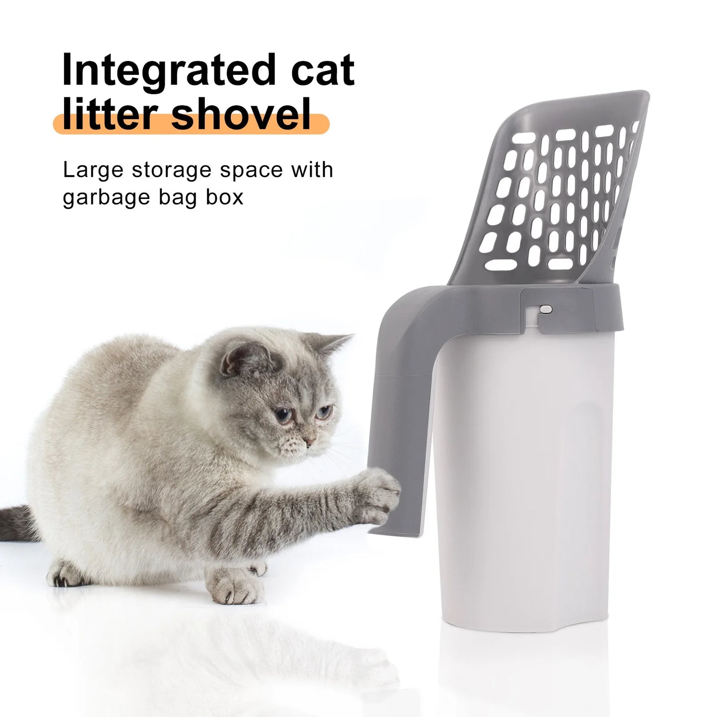 3Rolls Pet poop bags Cat Litter Shovel Scoop with Refill Bag Filter