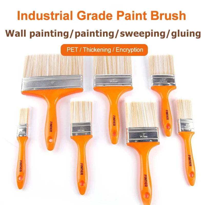 Home Improvement Wall Paint Brush PET Soft Bristle Durable Cleaning