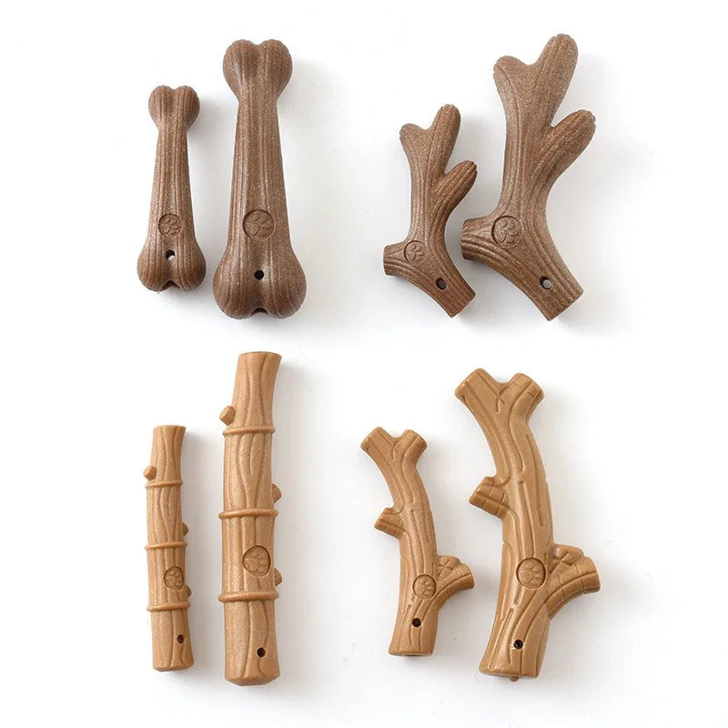 New Pet Teeth Grinding Toy Dog Interactive Bone Training Toy Bamboo