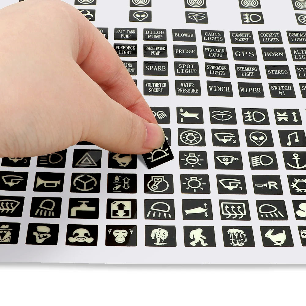 Luminous Car Sticker Instrument Panel Buttons Stickers PVC Truck
