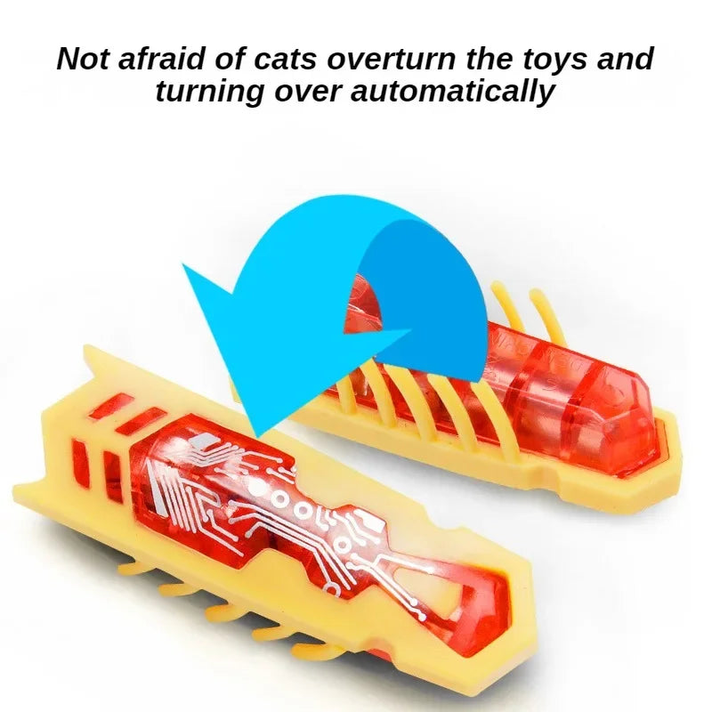 Funny Electric Bugs Catnip Toy Automatic Tunnel Mini Robot Bug