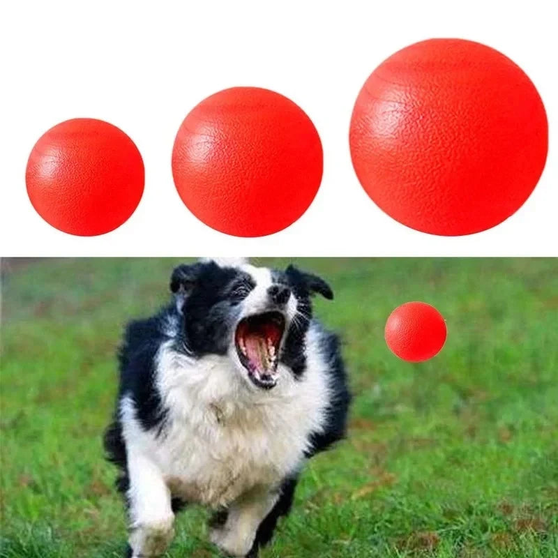 Indestructible Solid Rubber Ball Pet Dog Toy Training Chew Play Fetch
