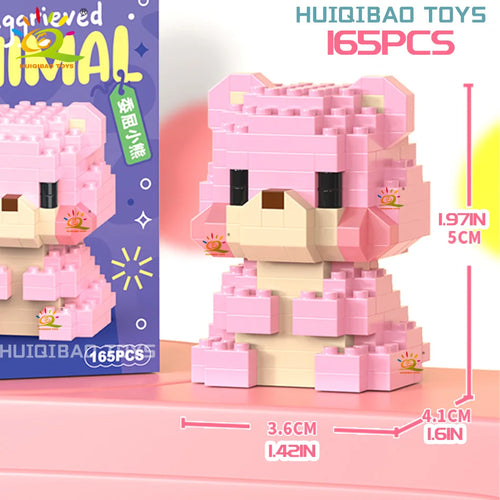 HUIQIBAO MINI Cute Pet Animal Penguin Model Building Block Micro Set