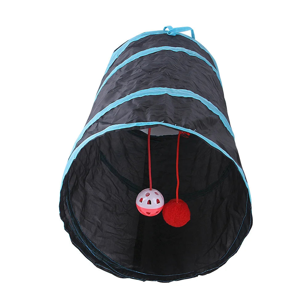Cat Tunnel  Foldable Cats Tunnel Cat Toy Breathable Drill Barrel for