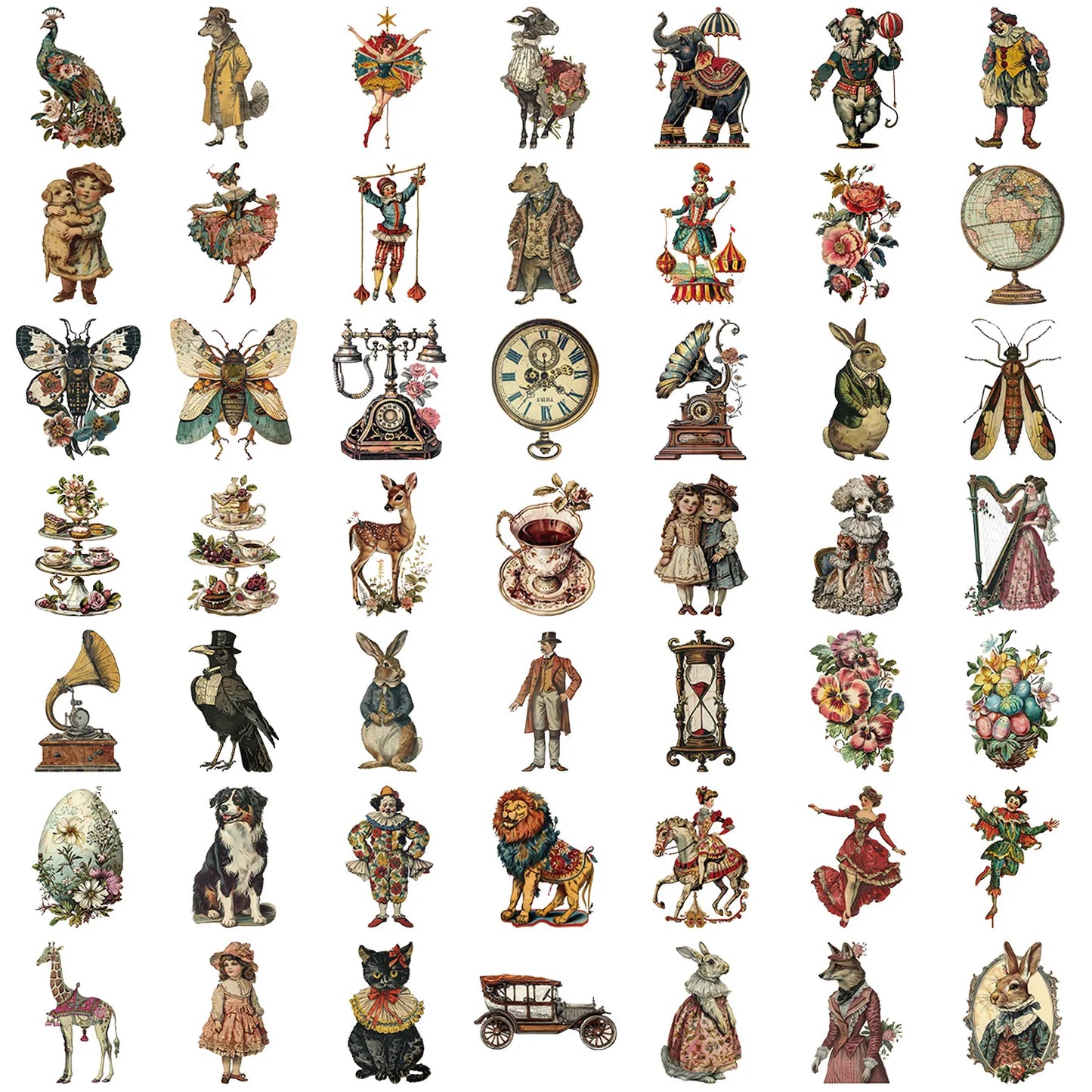 50Pcs Victoria Decoration Graffiti Stickers DIY Luggage Notebook