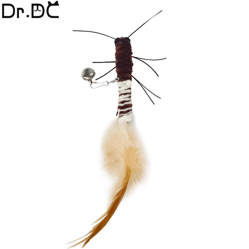 Dr.DC Teasing Cat Stick Head with or without Wire Stick Dragonfly