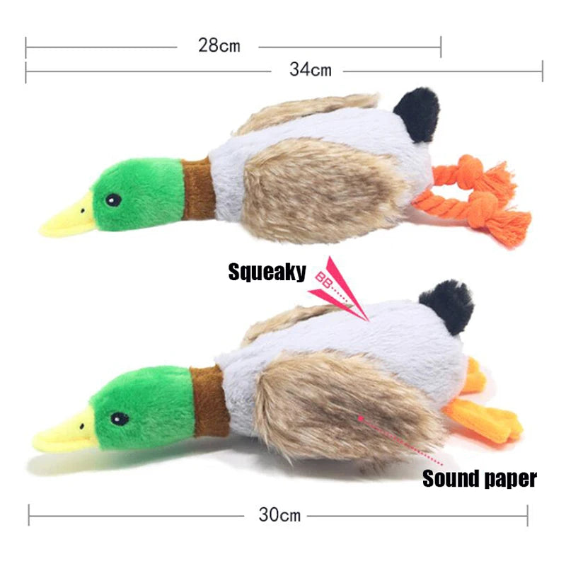 Cute Plush Duck Sound Toy Stuffed Squeaky Animal Squeak Dog Toy