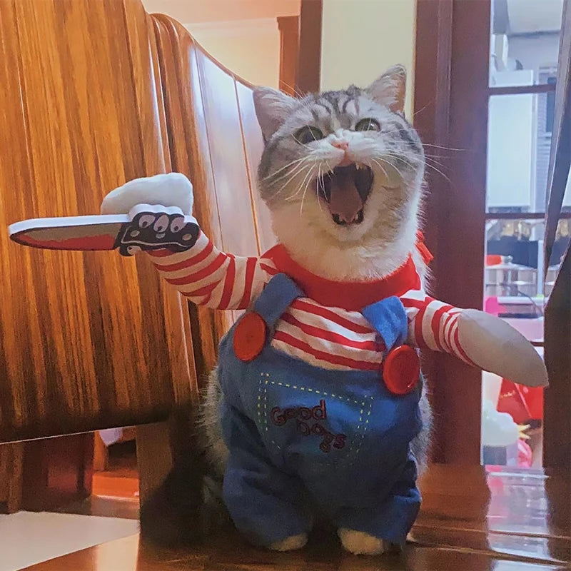 Funny Cat Clothes Halloween Cosplay Costumes For Small Medium Dog Cats